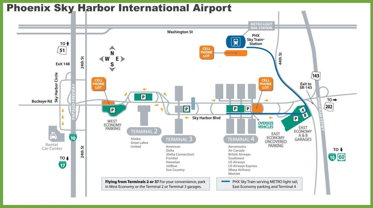 خريطة مطار فينيكس